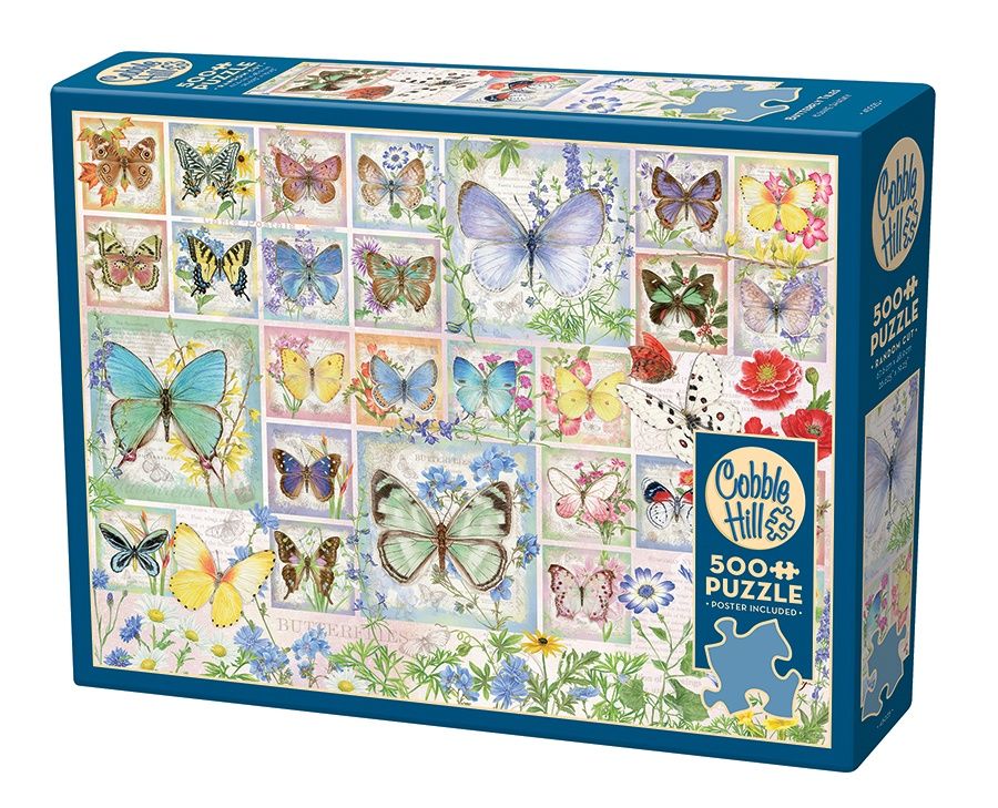 Cobble Hill 500 Piece Puzzle - Butterfly Tiles