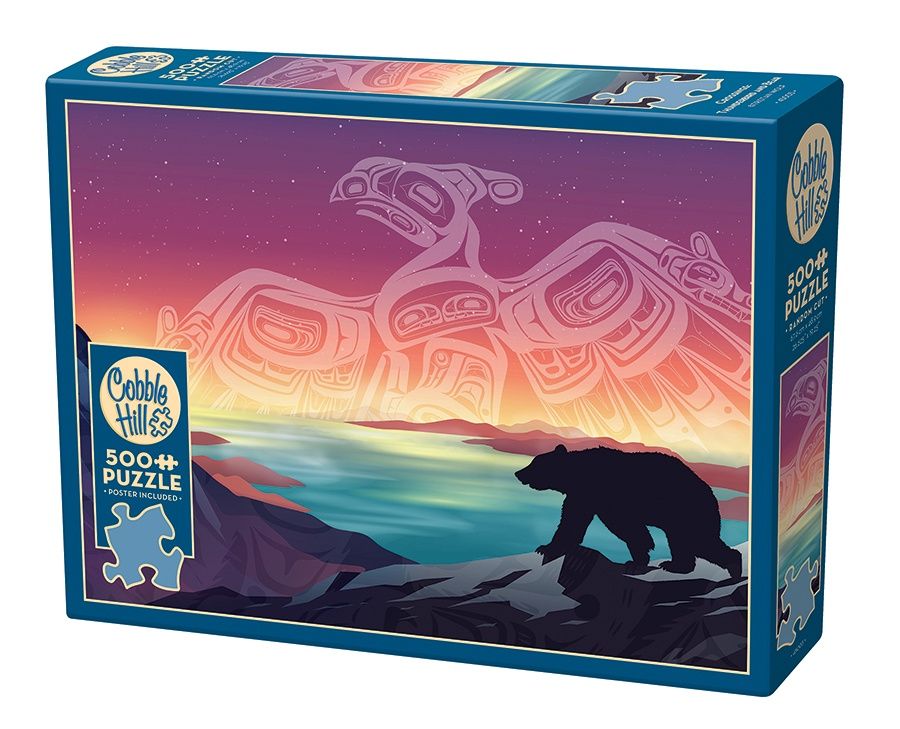 Cobble Hill 500 Piece Puzzle - Crossings: Thunderbird and Bear
