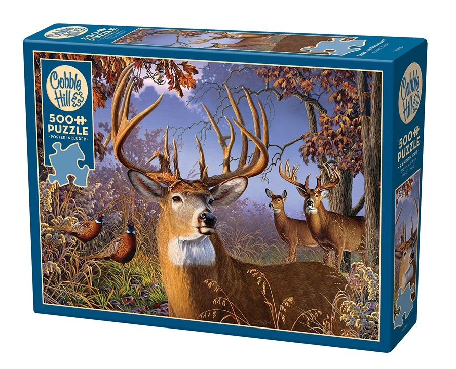 Cobble Hill 500 Piece Puzzle - Deer and Pheasant