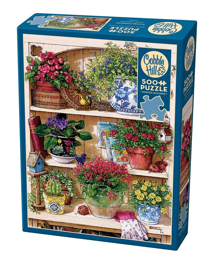 Cobble Hill 500 Piece Puzzle - Flower Cupboard
