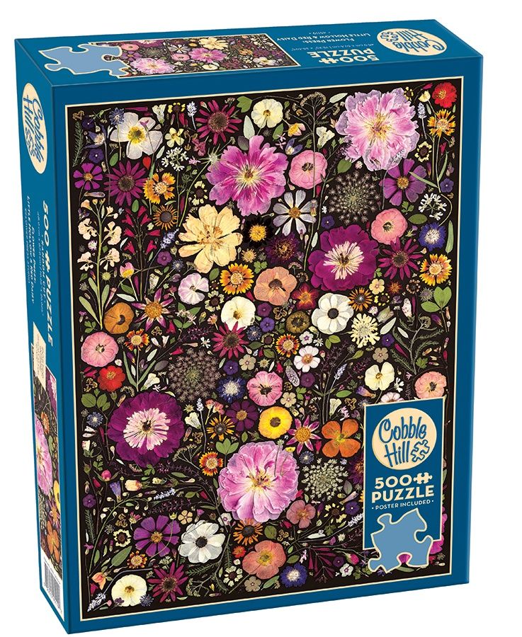 Cobble Hill 500 Piece Puzzle - Flower Press: Little Hollow &amp; Red Daisy