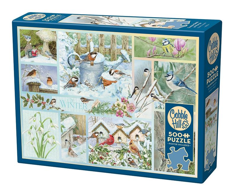 Cobble Hill 500 Piece Puzzle - Garden Birds in Winter