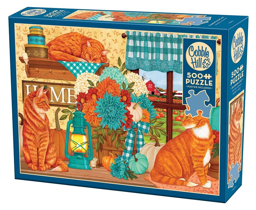 Cobble Hill 500 Piece Puzzle - Pumpkin Patch Cats