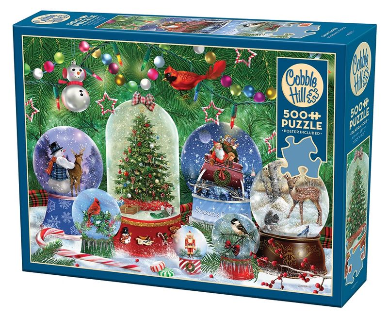 Cobble Hill 500 Piece Puzzle - Snow Globes