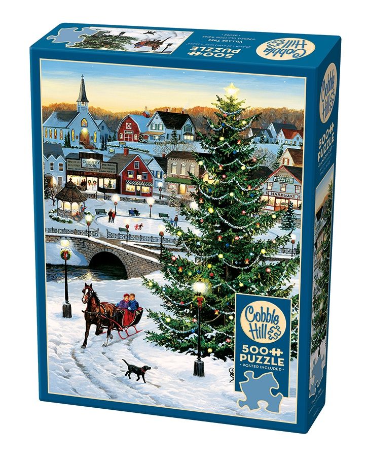 Cobble Hill 500 Piece Puzzle - Village Tree