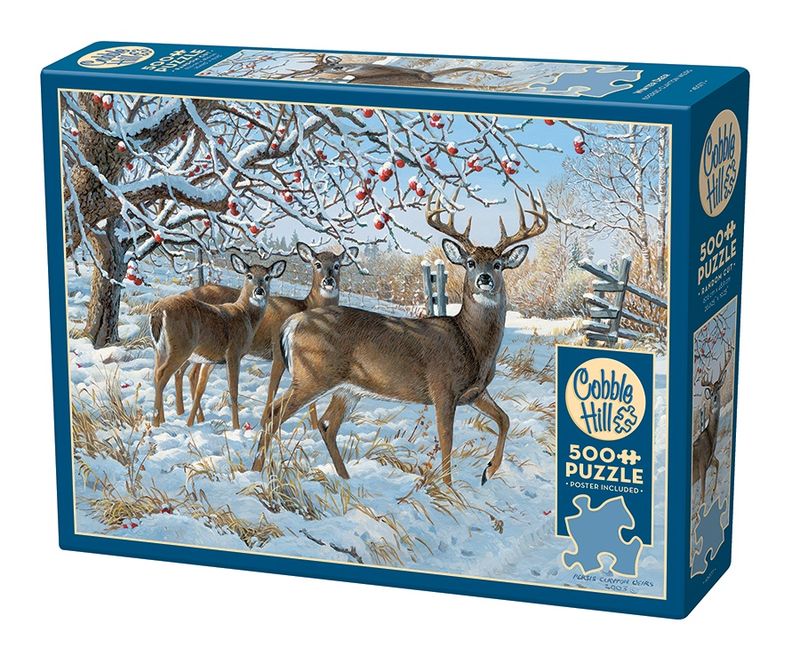 Cobble Hill 500 Piece Puzzle - Winter Deer