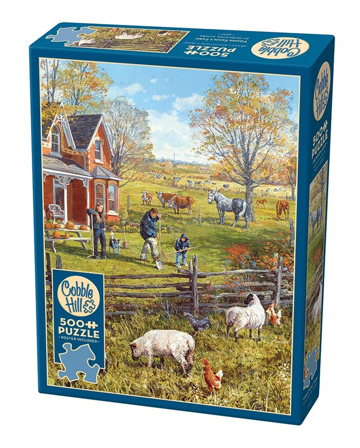 Cobble Hill 500 Piece Puzzle - Young Family Farm