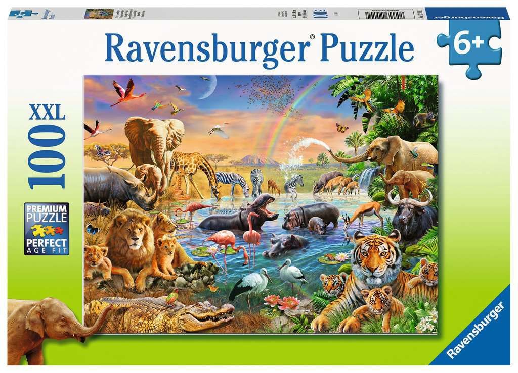 Ravensburger 100 Piece Puzzle - Savannah Jungle Waterhole