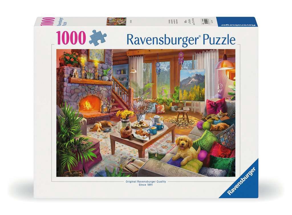 Ravensburger 1000 Piece Puzzle -  Cozy Cabin