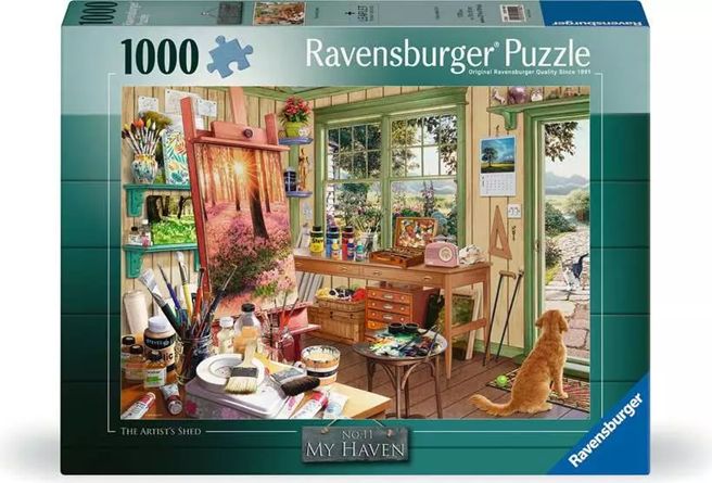 Ravensburger 1000 Piece Puzzle - My Haven No. 11: Artist&#39;s Shed