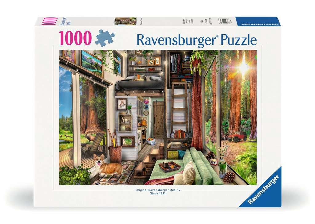 Ravensburger 1000 Piece Puzzle - Redwood Forest Tiny House