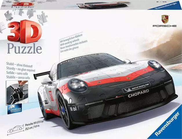 Ravensburger 136 Piece 3D Puzzle - Porsche 911 GT3 Cup