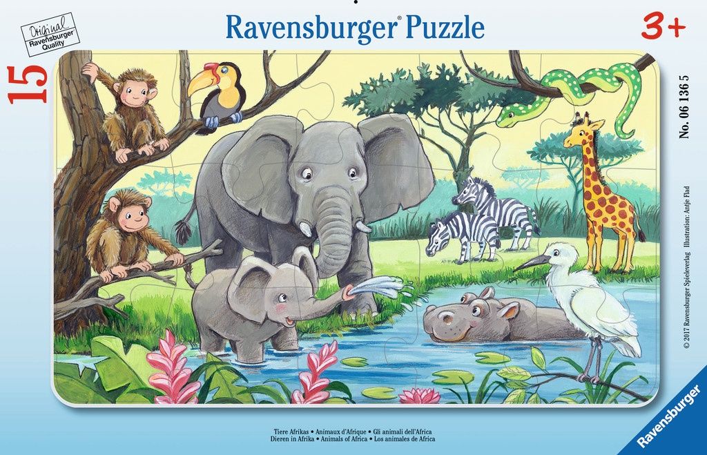 Ravensburger 15 Piece Tray Puzzle - Animals of Africa