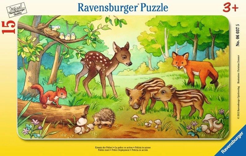 Ravensburger 15 Piece Tray Puzzle - Baby Animals in the Meadow