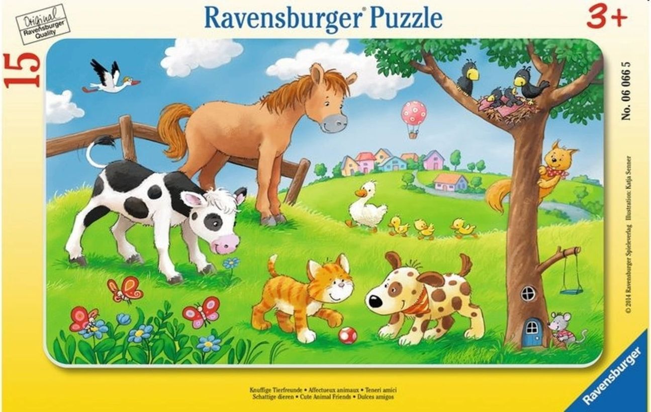 Ravensburger 15 Piece Tray Puzzle - Cute Animal Friends