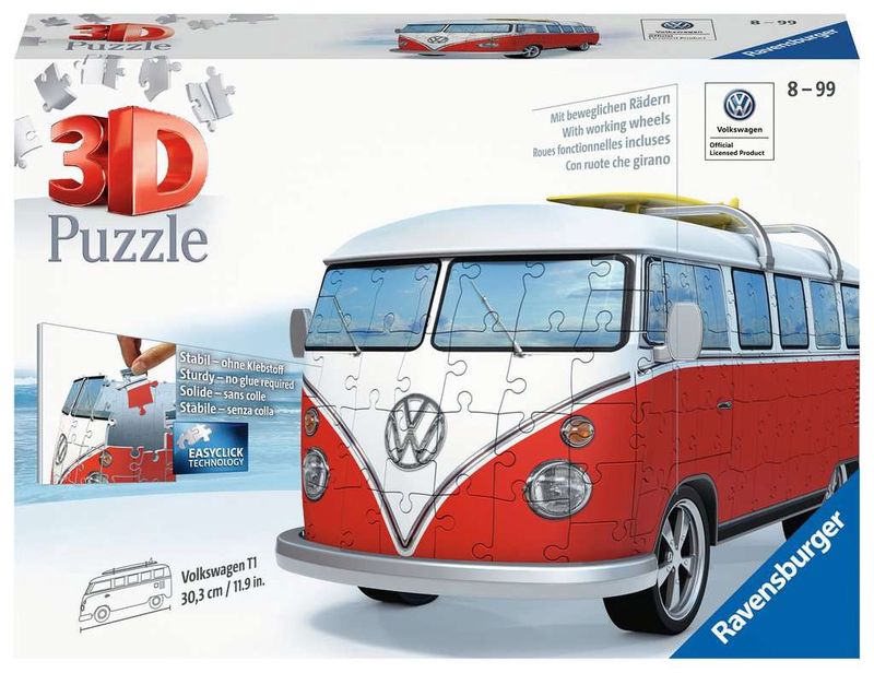 Ravensburger 187 Piece 3D Puzzle - Volkswagen T1 Campervan