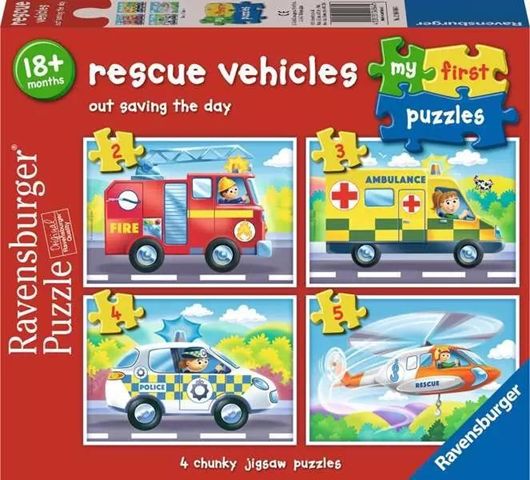 Ravensburger 2-5 Piece Puzzles - Rescue Vehicles