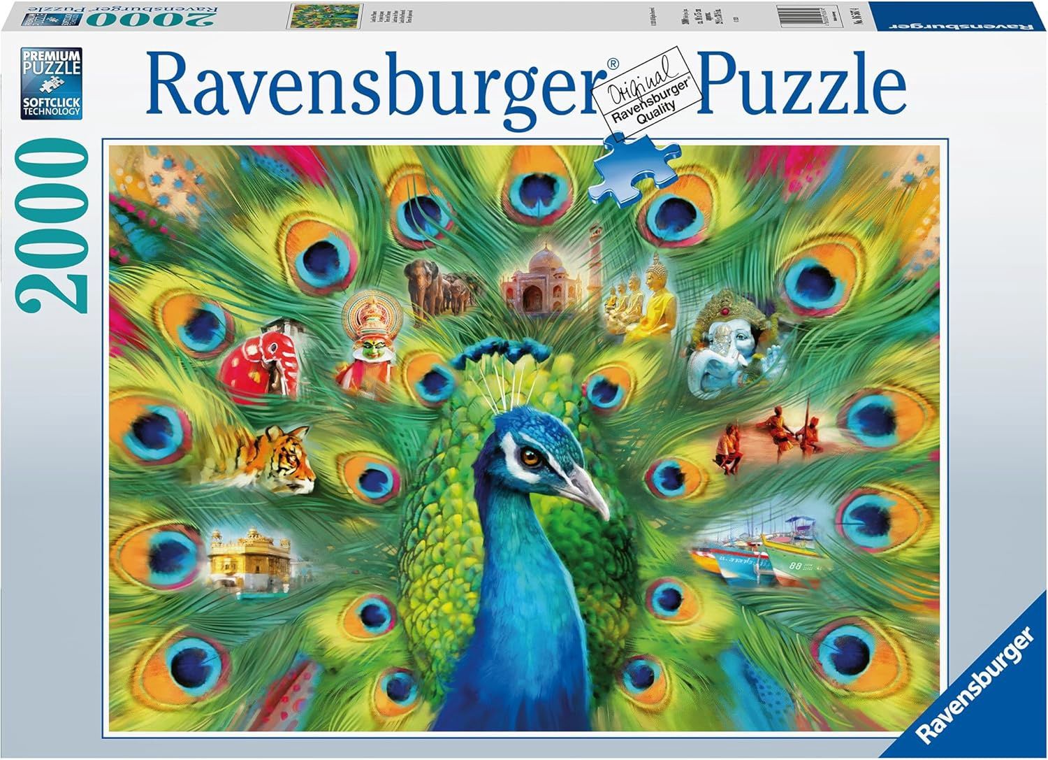 Ravensburger 2000 Piece Puzzle - Land of the Peacock