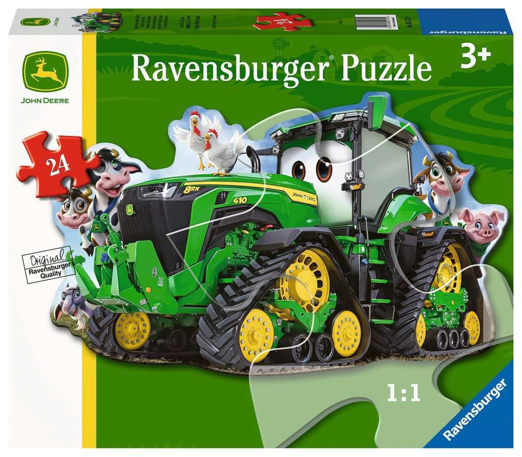Ravensburger 24 Piece Shaped Floor Puzzle - John Deere Tractor