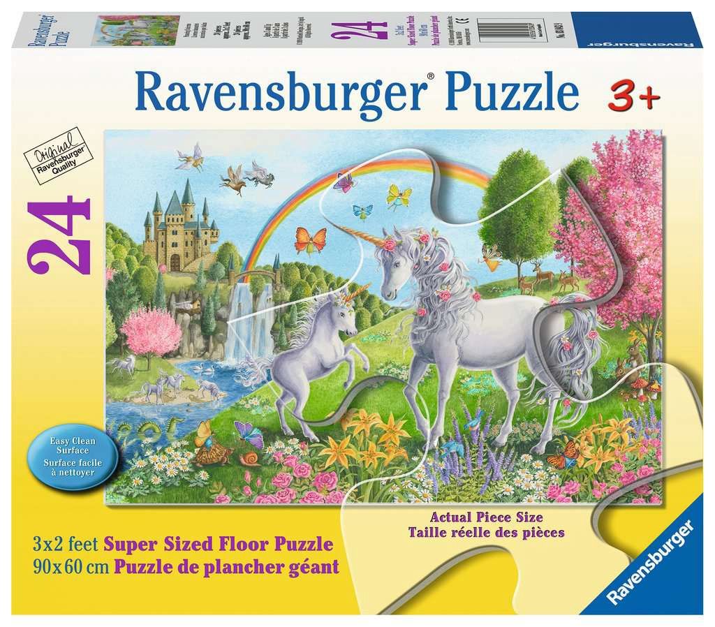 Ravensburger 24 Piece Super-Sized Floor Puzzle - Prancing Unicorns