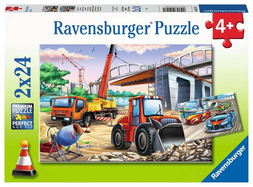 Ravensburger 2x24 Piece Puzzle - Construction and Cars