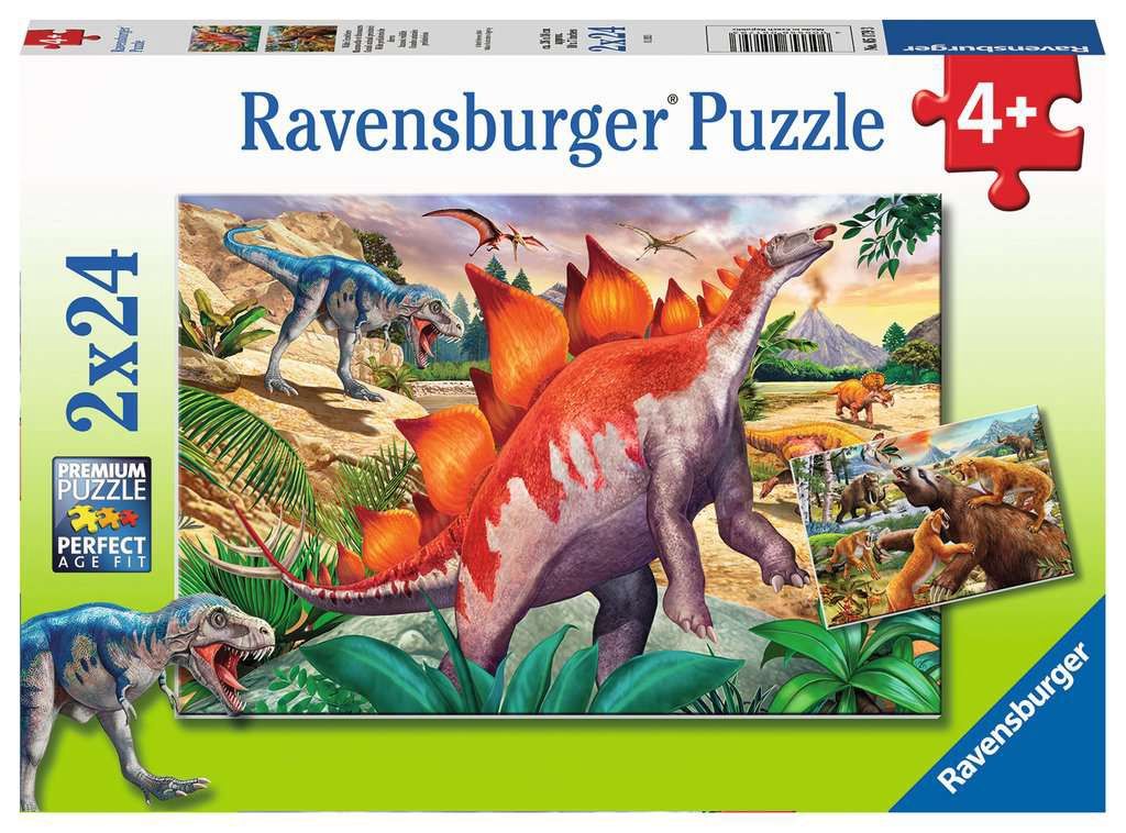 Ravensburger 2x24 Piece Puzzle - Jurassic Wildlife