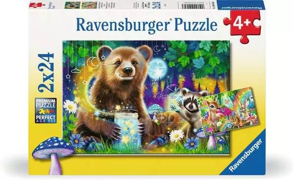 Ravensburger 2x24 Piece Puzzle - Lovable Woodland  Friends