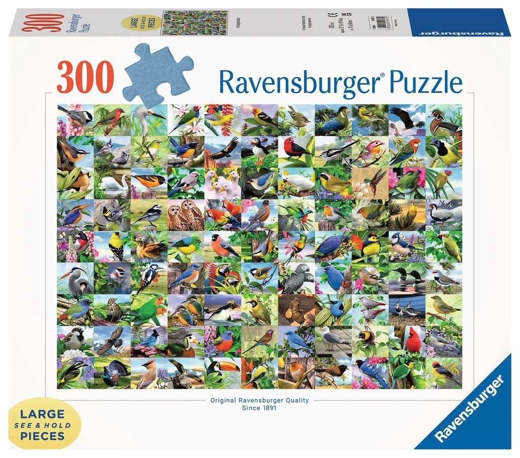 Ravensburger 300 Large Piece Puzzle - 99 Delightful Birds