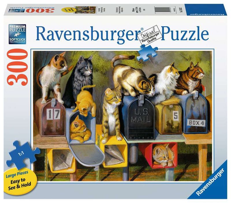 Ravensburger 300 Large Piece Puzzle - Cat&#39;s Got Mail