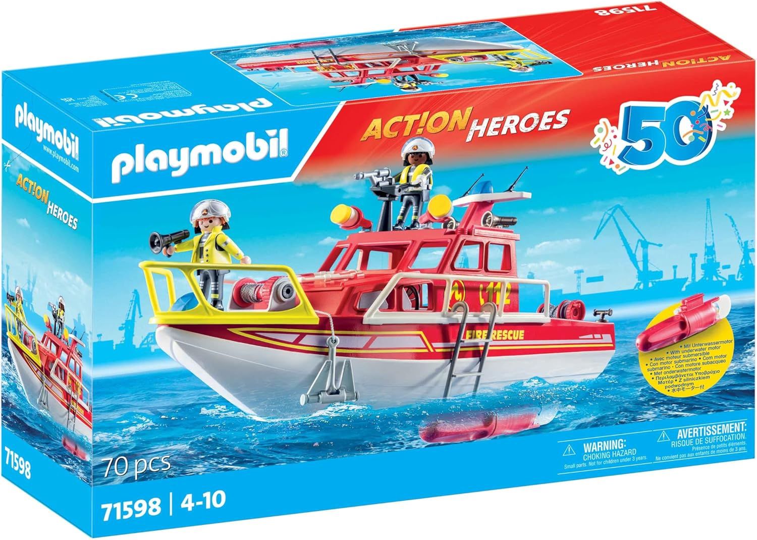 Playmobil Action Heroes 71598 - Fire Rescue Boat