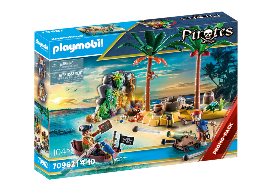 Playmobil Pirates 70962 - Pirate Treasure Island with Rowboat