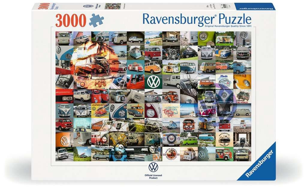 Ravensburger 3000 Piece Puzzle - 99 VW Campervan Moments