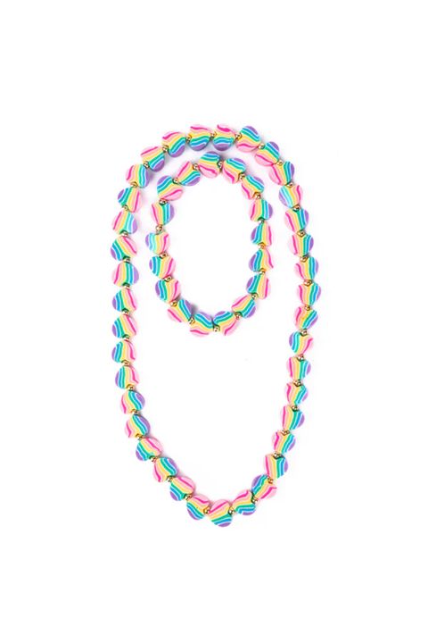 Great Pretenders - Heart of Many Colours Necklace &amp; Bracelet Set