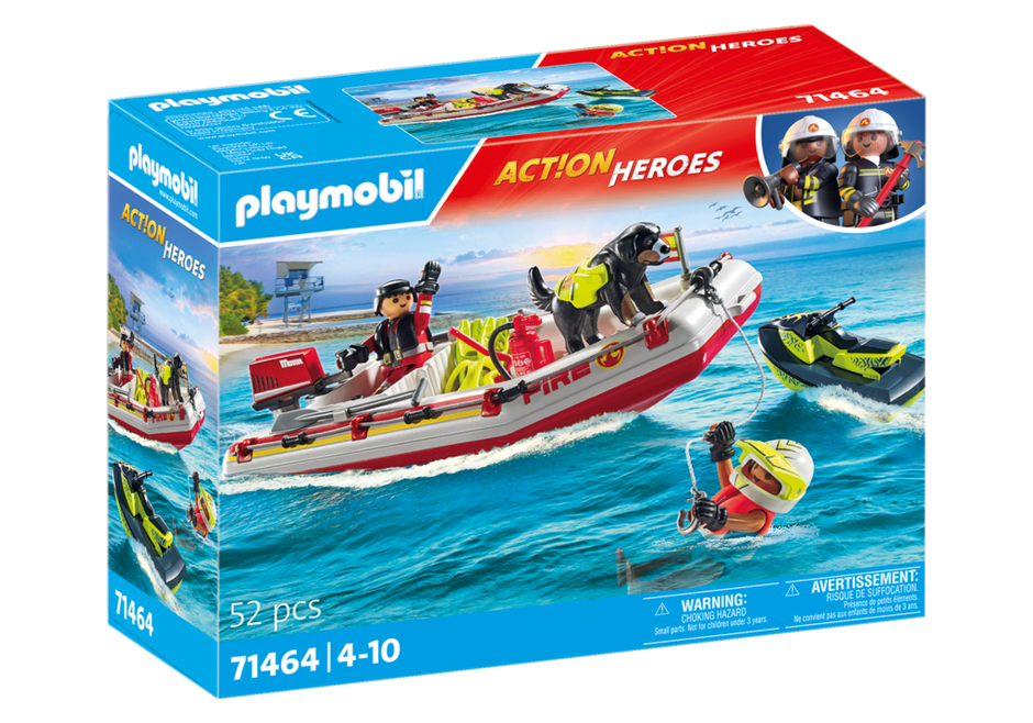 Playmobil Action Heroes 71464 - Fireboat with Water Scooter
