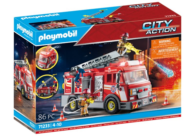 Playmobil City Action 71233 - Fire Truck with Flashing Lights