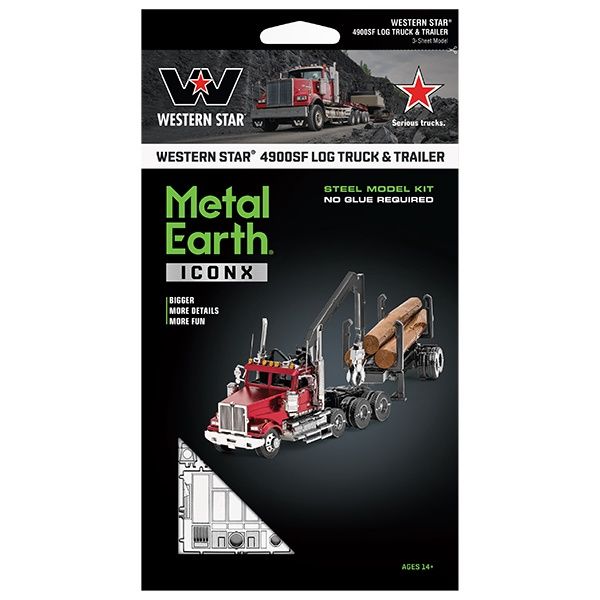 Metal Earth - Western Star Log Truck &amp; Trailer