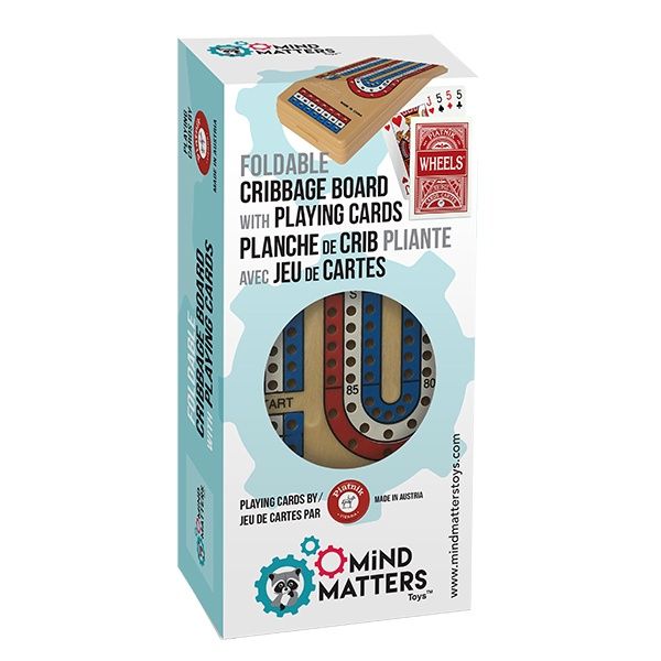 Mind Matters - Foldable Cribbage Board with Playing Cards