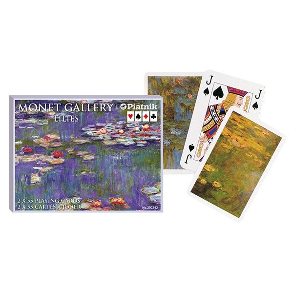 Piatnik Double Deck Playing Cards - Monet Gallery Lilies