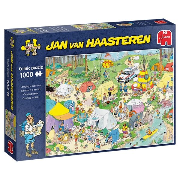 Jumbo 1000 Piece Puzzle - Camping in the Forest