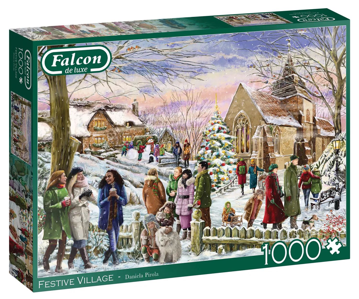 Falcon De Luxe 1000 Piece Puzzle - Festive Village
