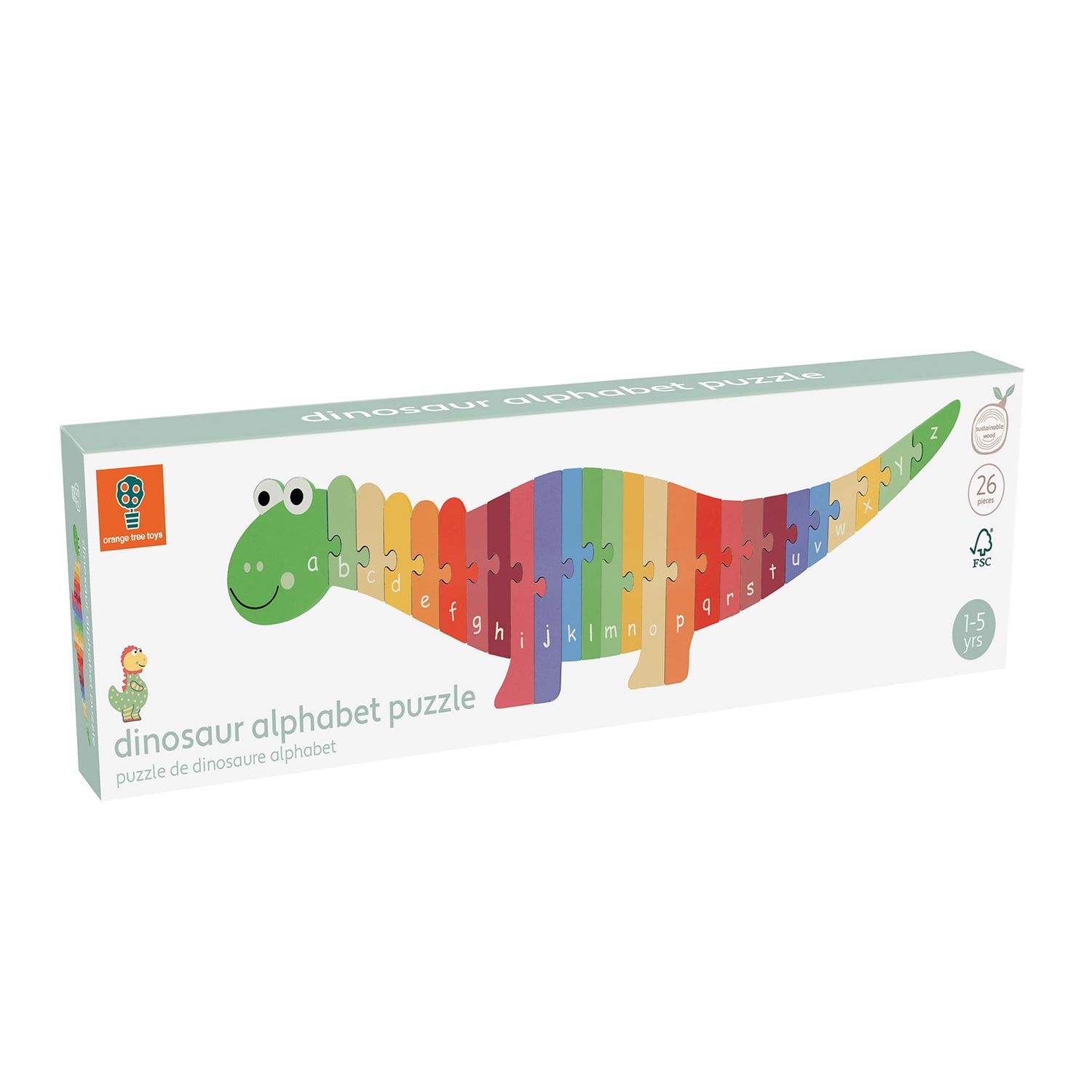 Orange Tree Toys 26 Piece Chunky Puzzle - Dinosaur Alphabet