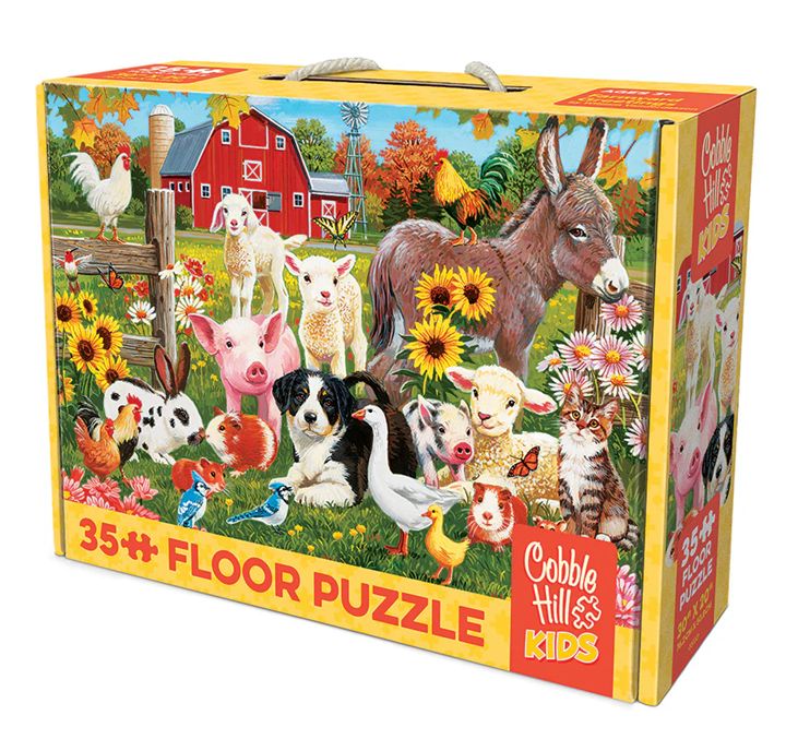 Cobble Hill 35 Piece Floor Puzzle - Farmyard Greetings