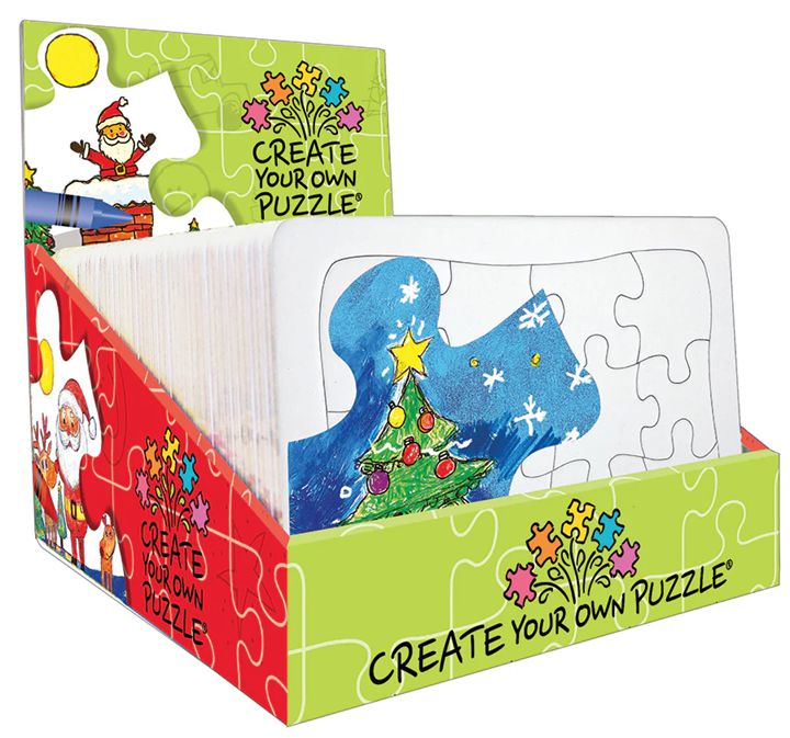 Cobble Hill 12 Piece Puzzle - Create Your Own Christmas Postcard