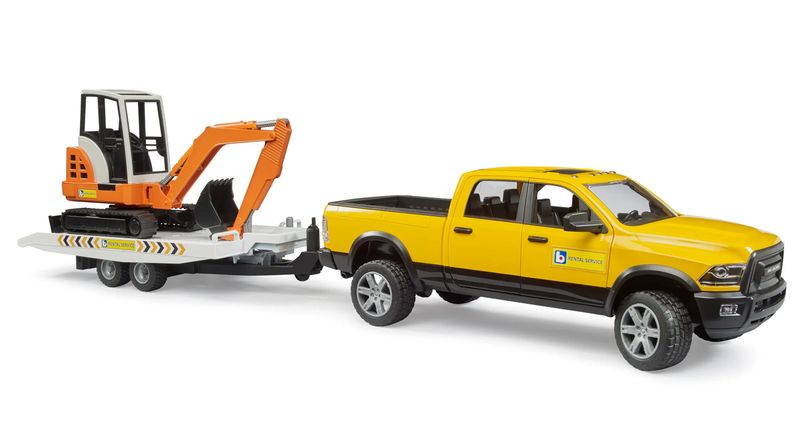 Bruder - Ram Rental Service with Mini Excavator