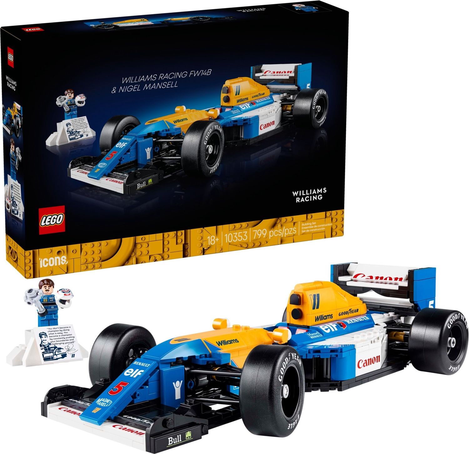 Lego Icons 10353 - Williams Racing FW14B &amp; Nigel Mansell