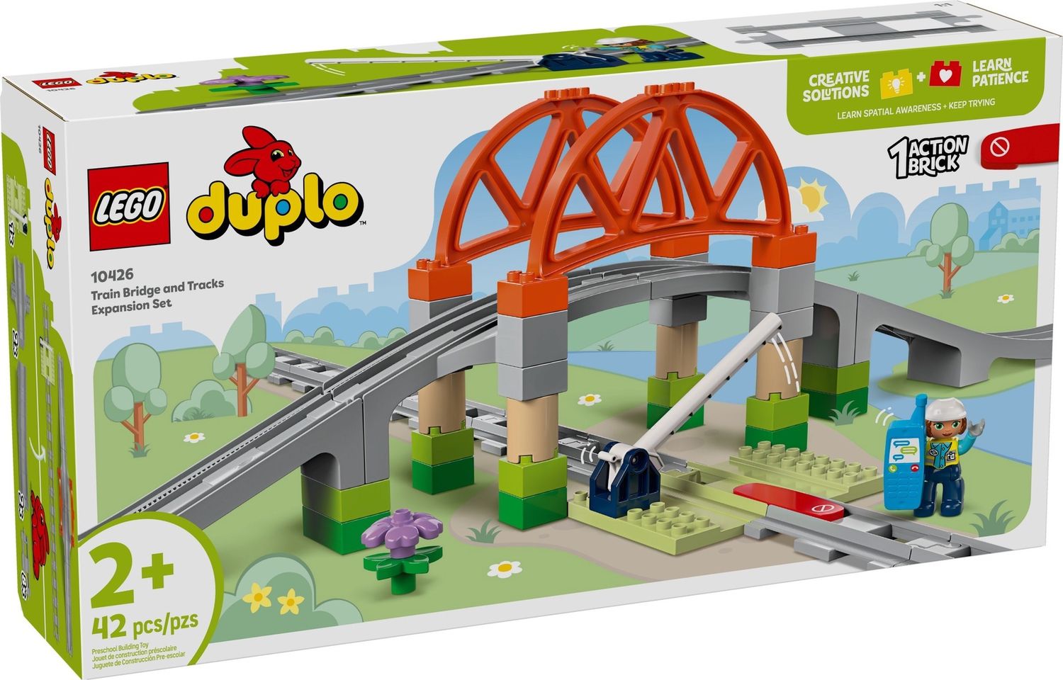 Lego Duplo 10426 - Train Bridge and Tracks Expansion Set