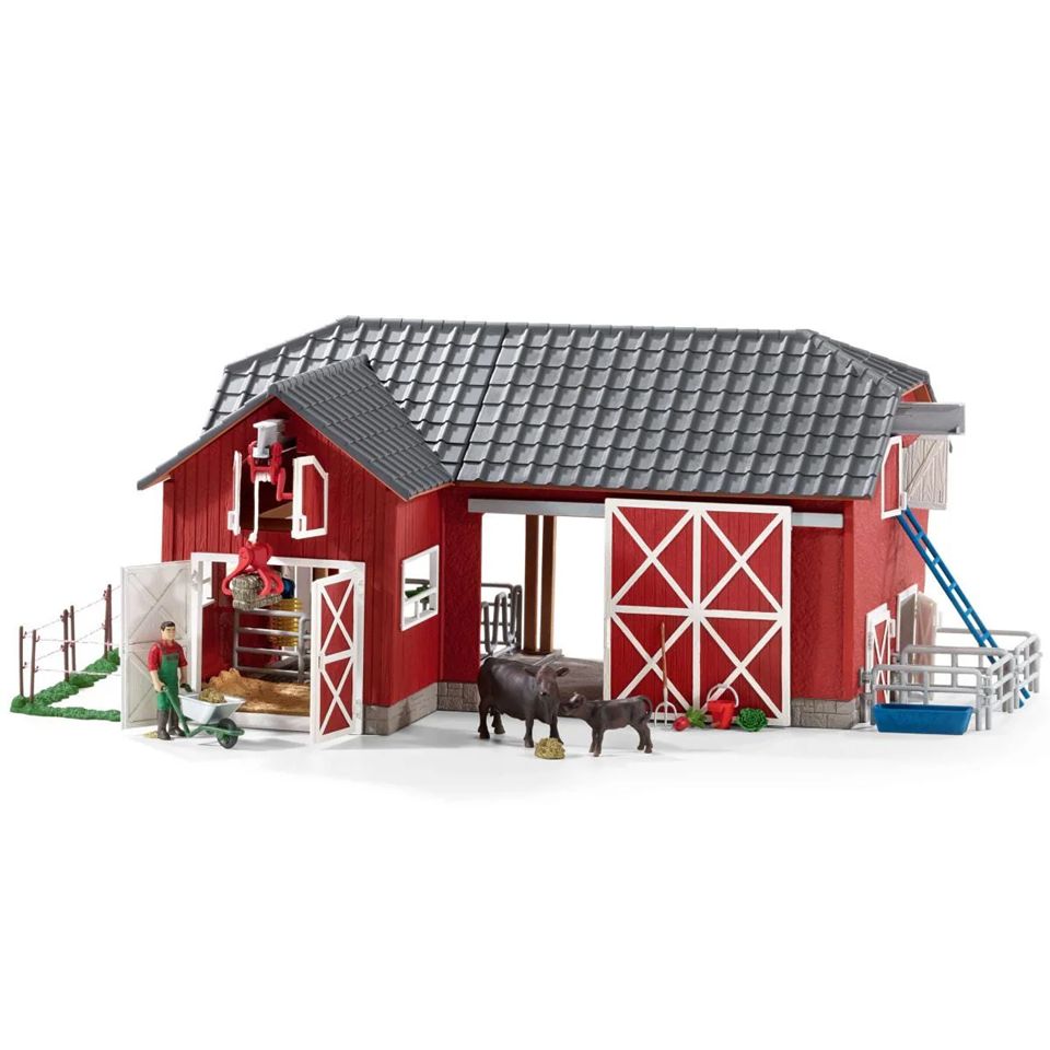 Schleich - Large Farm with Black Angus