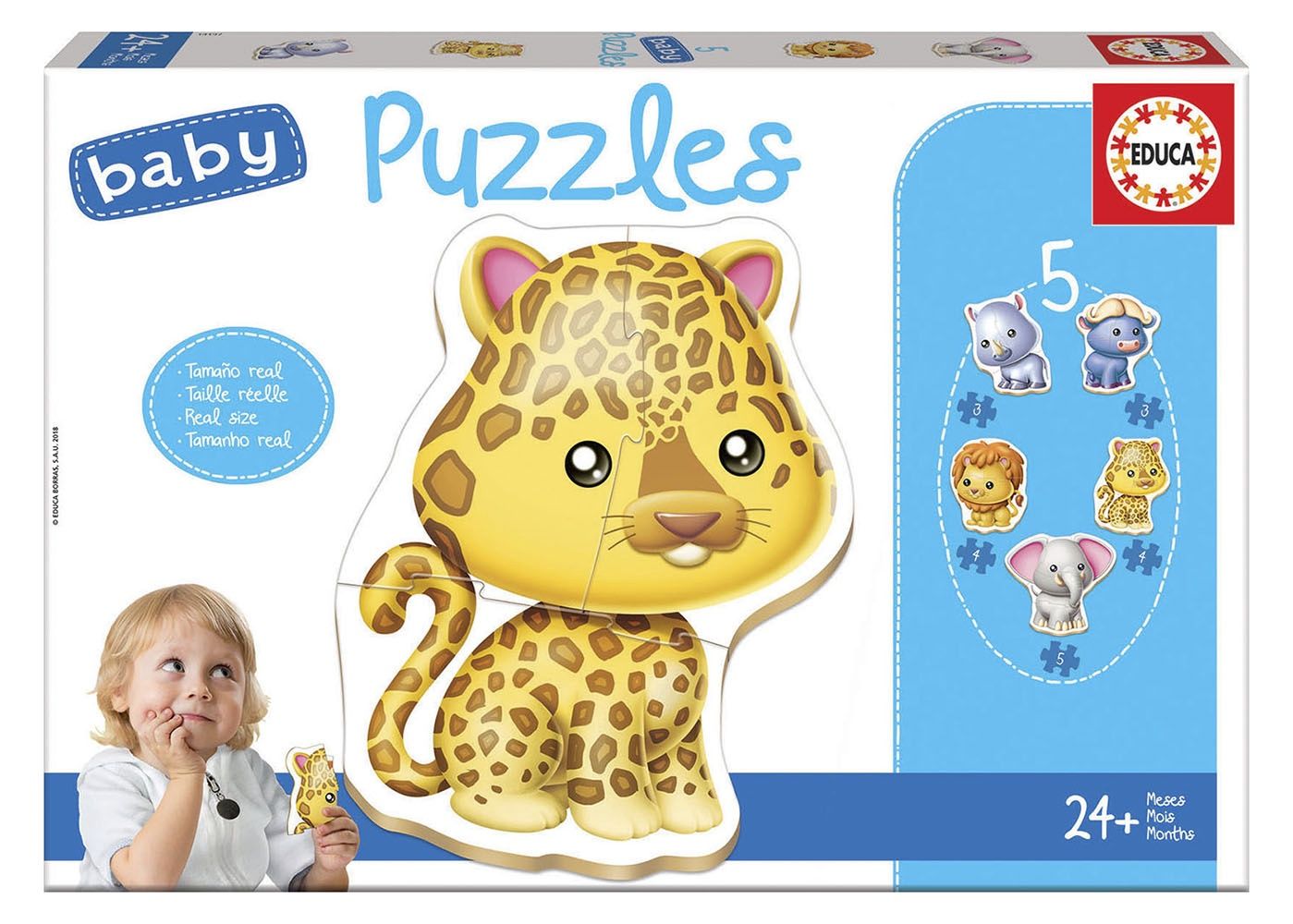 Educa 2-5 Piece Puzzles - Wild Animals
