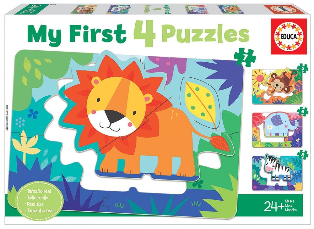 Educa 5-8 Piece Puzzles - Jungle Animals