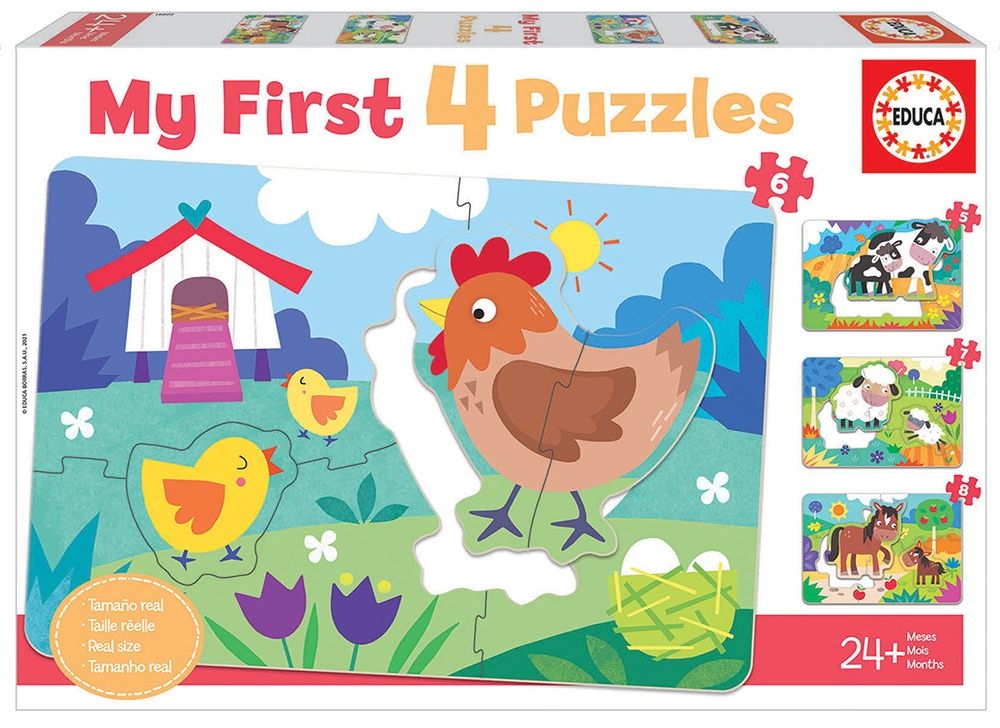 Educa My First 4 Puzzles - Farm Mothers &amp; Babies